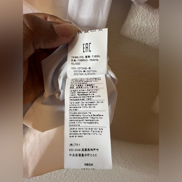 NEW MSGM Logo Printed Crewneck White T-Shirt Size XL - Picture 9 of 12